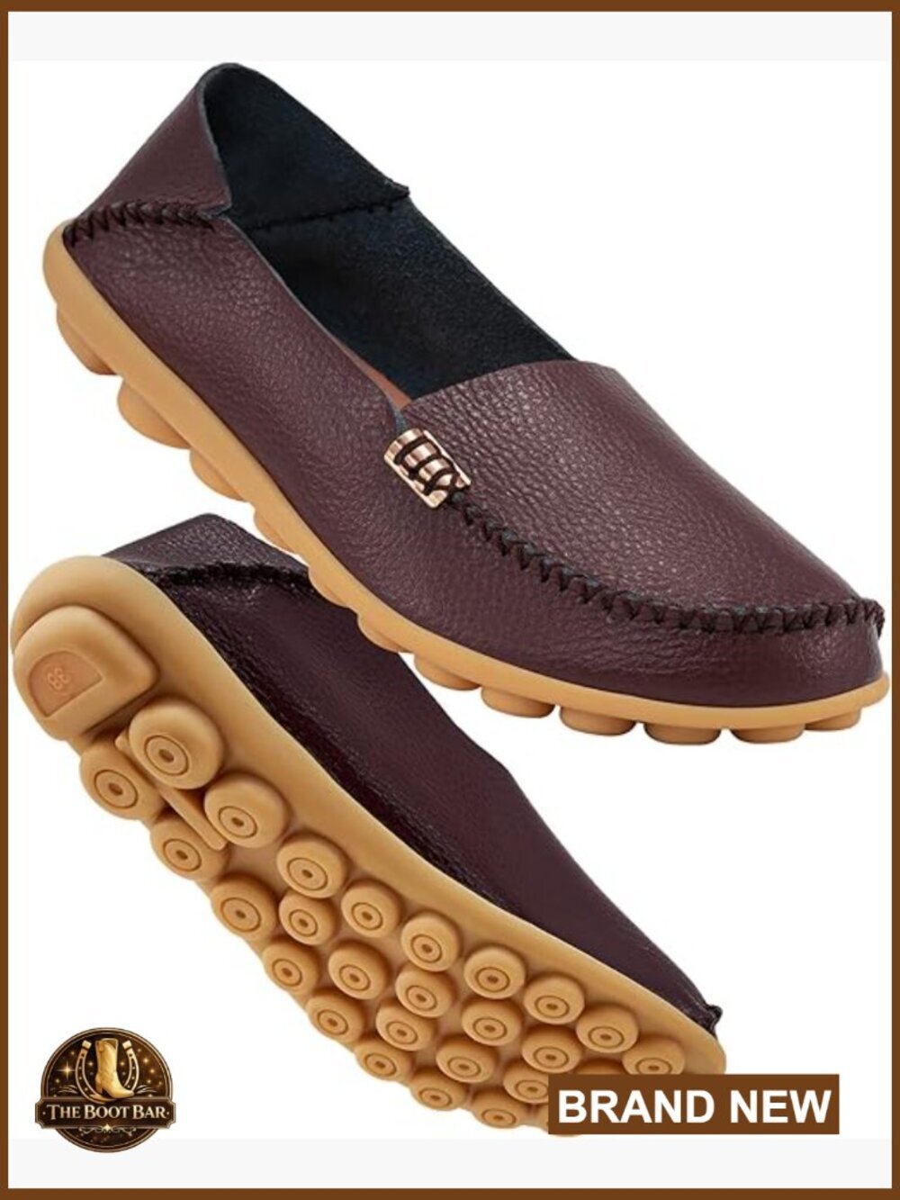 Women's Slip On Loafers Casual Round Toe Mocc Flats Soft Walking Shoes